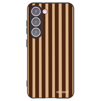 Picasee silikonový černý obal pro Samsung Galaxy S23 5G - Brown lines