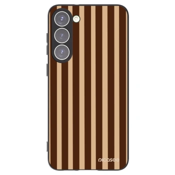 Picasee silikonový černý obal pro Samsung Galaxy S23+ 5G - Brown lines