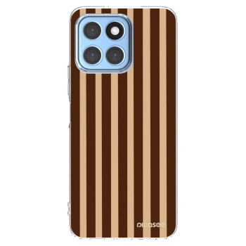 Picasee silikonový průhledný obal pro Honor X8 5G - Brown lines