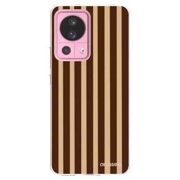 Picasee silikonový průhledný obal pro Xiaomi 13 Lite - Brown lines