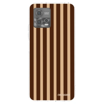 Picasee silikonový průhledný obal pro Motorola Moto G72 - Brown lines