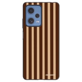 Picasee silikonový černý obal pro Xiaomi Redmi Note 12 Pro 5G - Brown lines
