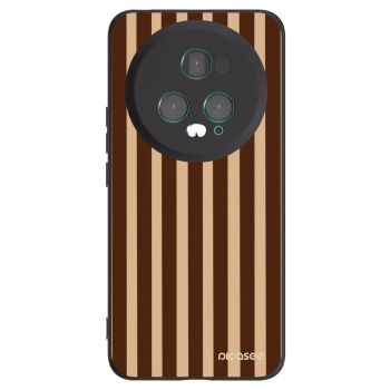 Picasee silikonový černý obal pro Honor Magic5 Pro - Brown lines