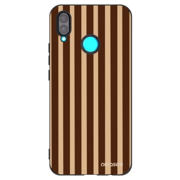 Picasee silikonový černý obal pro Huawei Nova 3 - Brown lines