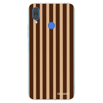 Picasee silikonový průhledný obal pro Huawei Nova 3 - Brown lines