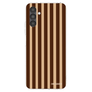 Picasee silikonový průhledný obal pro Samsung Galaxy A04s A047F - Brown lines