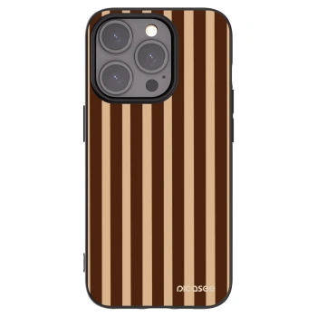 Picasee silikonový černý obal pro Apple iPhone 15 Pro - Brown lines