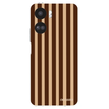 Picasee silikonový průhledný obal pro Honor 90 Lite 5G - Brown lines