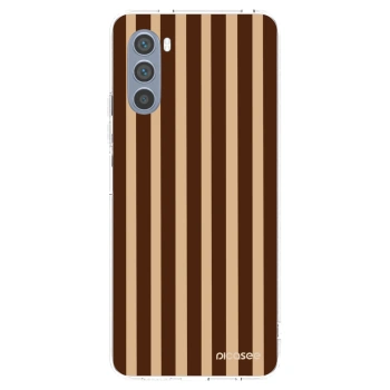 Picasee silikonový průhledný obal pro Motorola Moto G62 - Brown lines