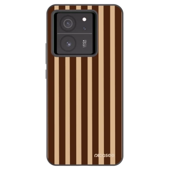 Picasee silikonový černý obal pro Xiaomi 13T - Brown lines