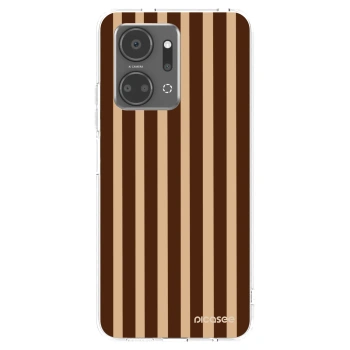 Picasee silikonový průhledný obal pro Honor X7a - Brown lines