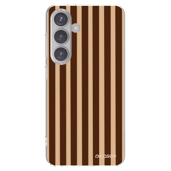 Picasee silikonový průhledný obal pro Samsung Galaxy S24 S921B 5G - Brown lines