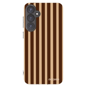 Picasee silikonový průhledný obal pro Samsung Galaxy S23 FE S711B - Brown lines