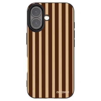 Picasee silikonový černý obal pro Apple iPhone 16 - Brown lines