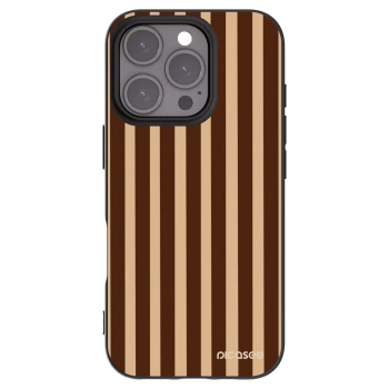 Picasee silikonový černý obal pro Apple iPhone 16 Pro - Brown lines