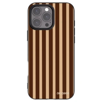 Picasee silikonový černý obal pro Apple iPhone 16 Pro Max - Brown lines