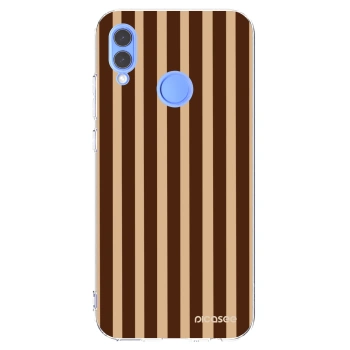 Picasee silikonový průhledný obal pro Honor 10 Lite - Brown lines