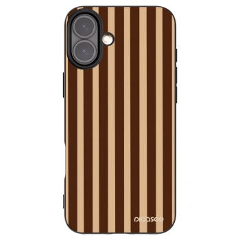 Picasee silikonový černý obal pro Apple iPhone 16 Plus - Brown lines