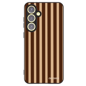Picasee silikonový černý obal pro Samsung Galaxy S24 FE S721B - Brown lines