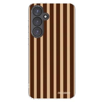 Picasee silikonový průhledný obal pro Samsung Galaxy S24 FE S721B - Brown lines