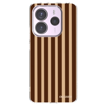 Picasee silikonový průhledný obal pro Xiaomi Redmi Note 14 5G - Brown lines