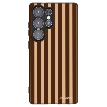 Picasee silikonový černý obal pro Samsung Galaxy S25 Ultra 5G - Brown lines
