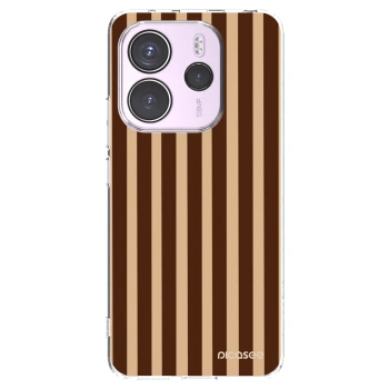 Picasee silikonový průhledný obal pro Xiaomi Redmi Note 14 4G - Brown lines