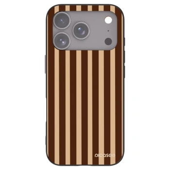 Picasee silikonový černý obal pro Apple iPhone 17 Pro - Brown lines