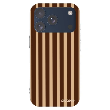 Picasee silikonový průhledný obal pro Apple iPhone 17 Pro - Brown lines