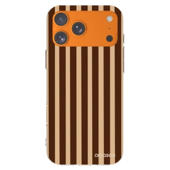 Picasee silikonový průhledný obal pro Apple iPhone 17 Pro Max - Brown lines