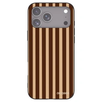 Picasee silikonový černý obal pro Apple iPhone 17 Pro Max - Brown lines