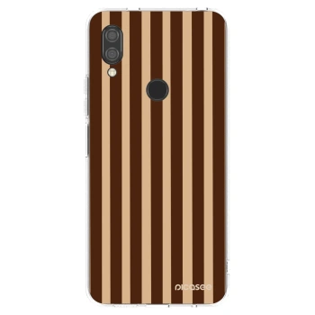 Picasee silikonový průhledný obal pro Xiaomi Redmi 7 - Brown lines
