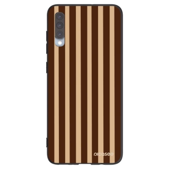 Picasee silikonový černý obal pro Samsung Galaxy A70 A705F - Brown lines
