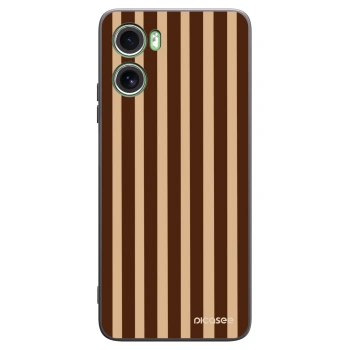 Picasee silikonový černý obal pro Motorola Moto G06 - Brown lines