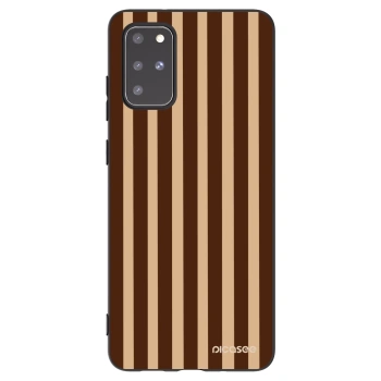 Picasee silikonový černý obal pro Samsung Galaxy S20+ G985F - Brown lines