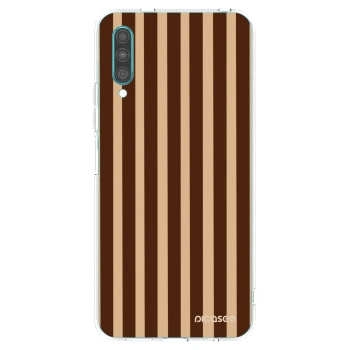 Picasee silikonový průhledný obal pro Samsung Galaxy A30s A307F - Brown lines