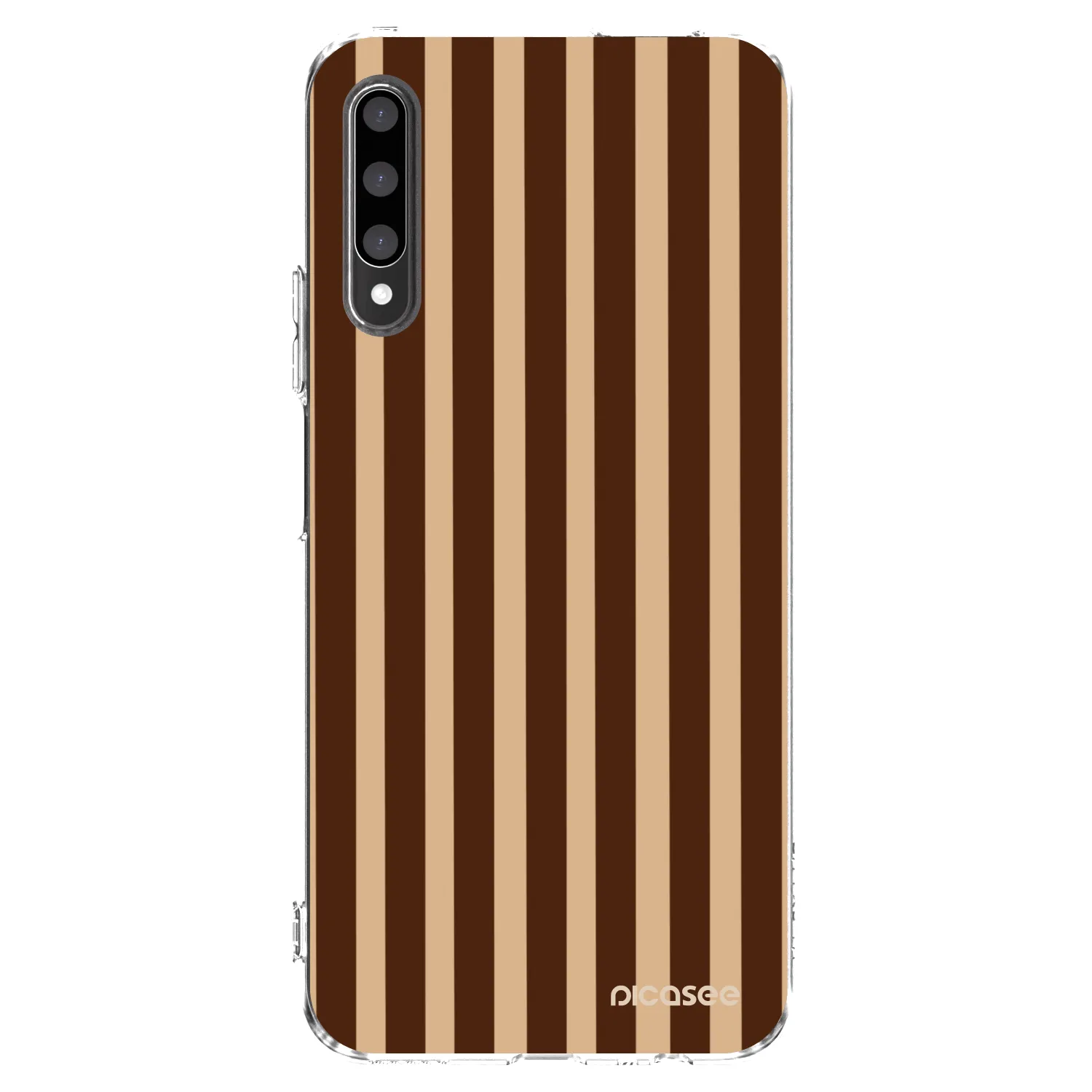 Picasee silikonový průhledný obal pro Honor 9X Pro - Brown lines