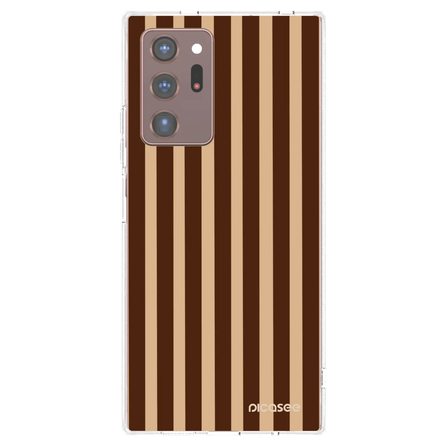 Picasee silikonový průhledný obal pro Samsung Galaxy Note 20 Ultra - Brown lines