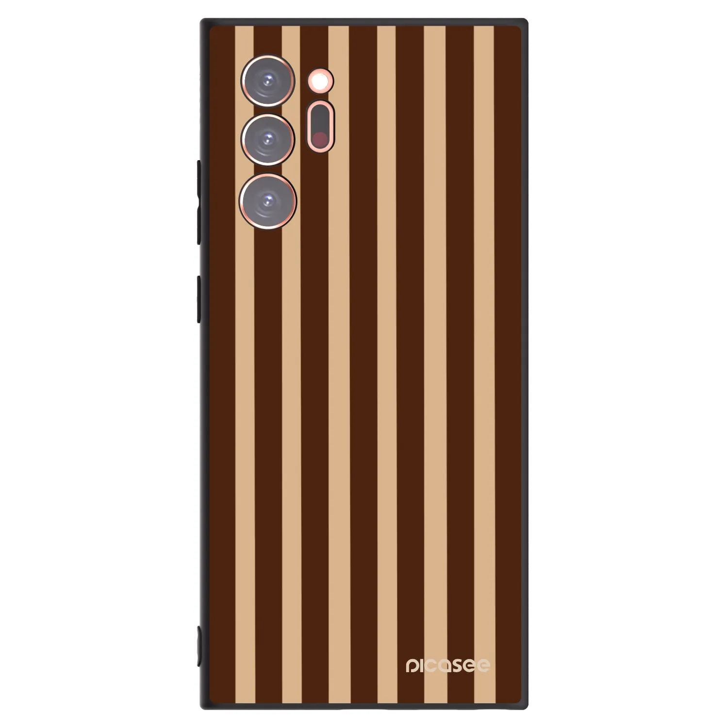 Picasee silikonový černý obal pro Samsung Galaxy Note 20 Ultra - Brown lines