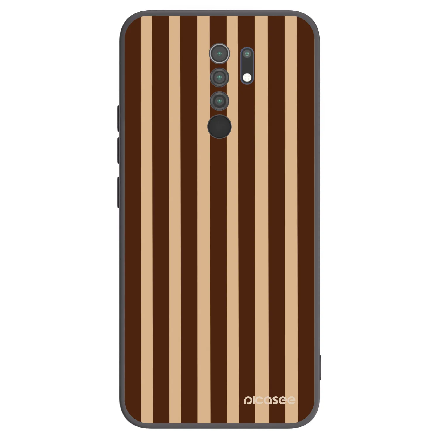 Picasee silikonový černý obal pro Xiaomi Redmi 9 - Brown lines