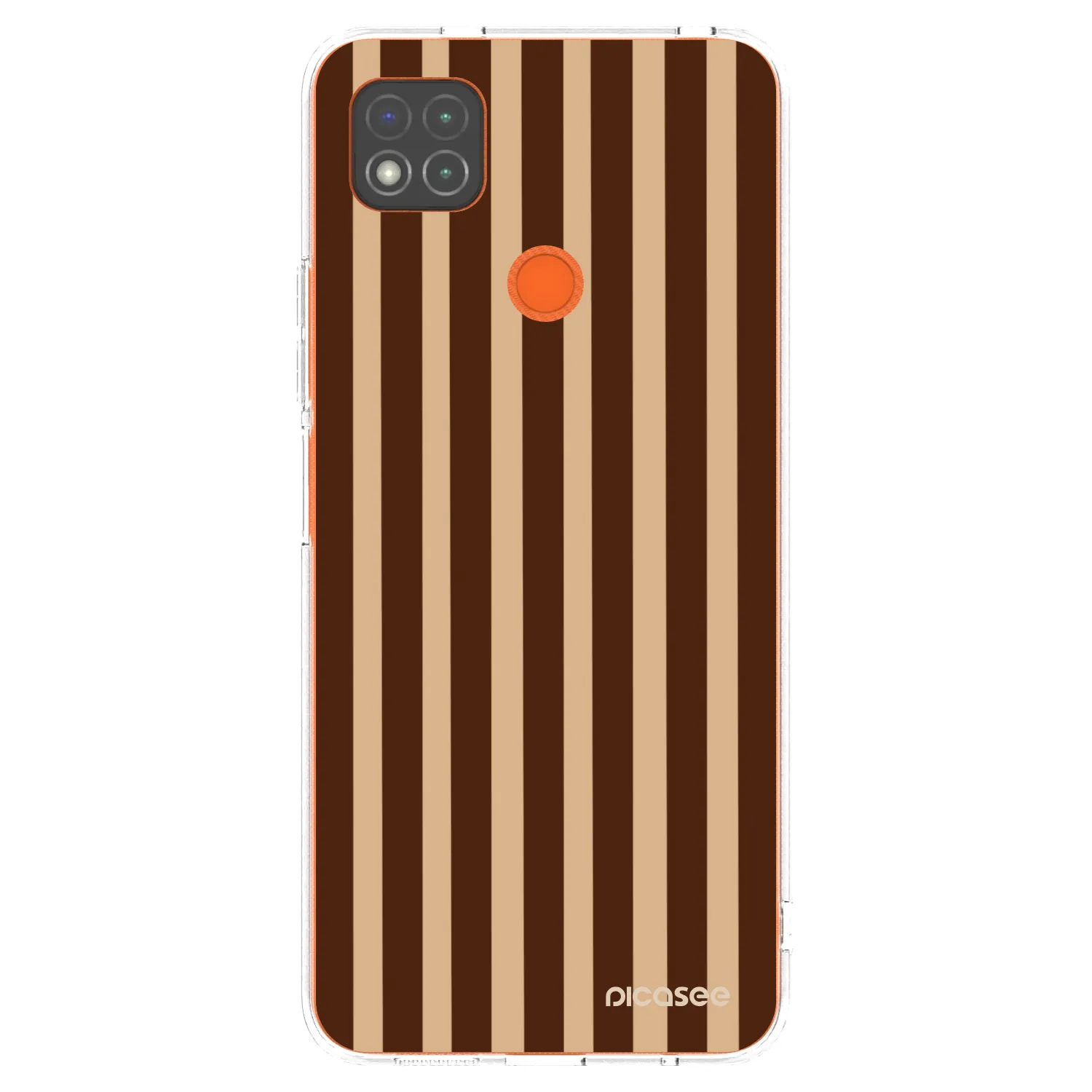 Picasee silikonový průhledný obal pro Xiaomi Redmi 9C - Brown lines