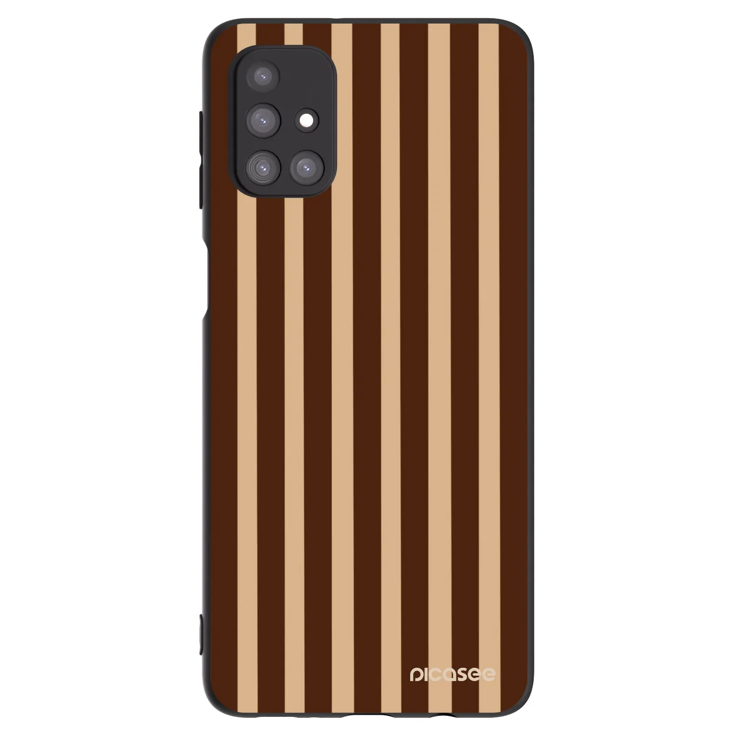 Picasee silikonový černý obal pro Samsung Galaxy M31s - Brown lines