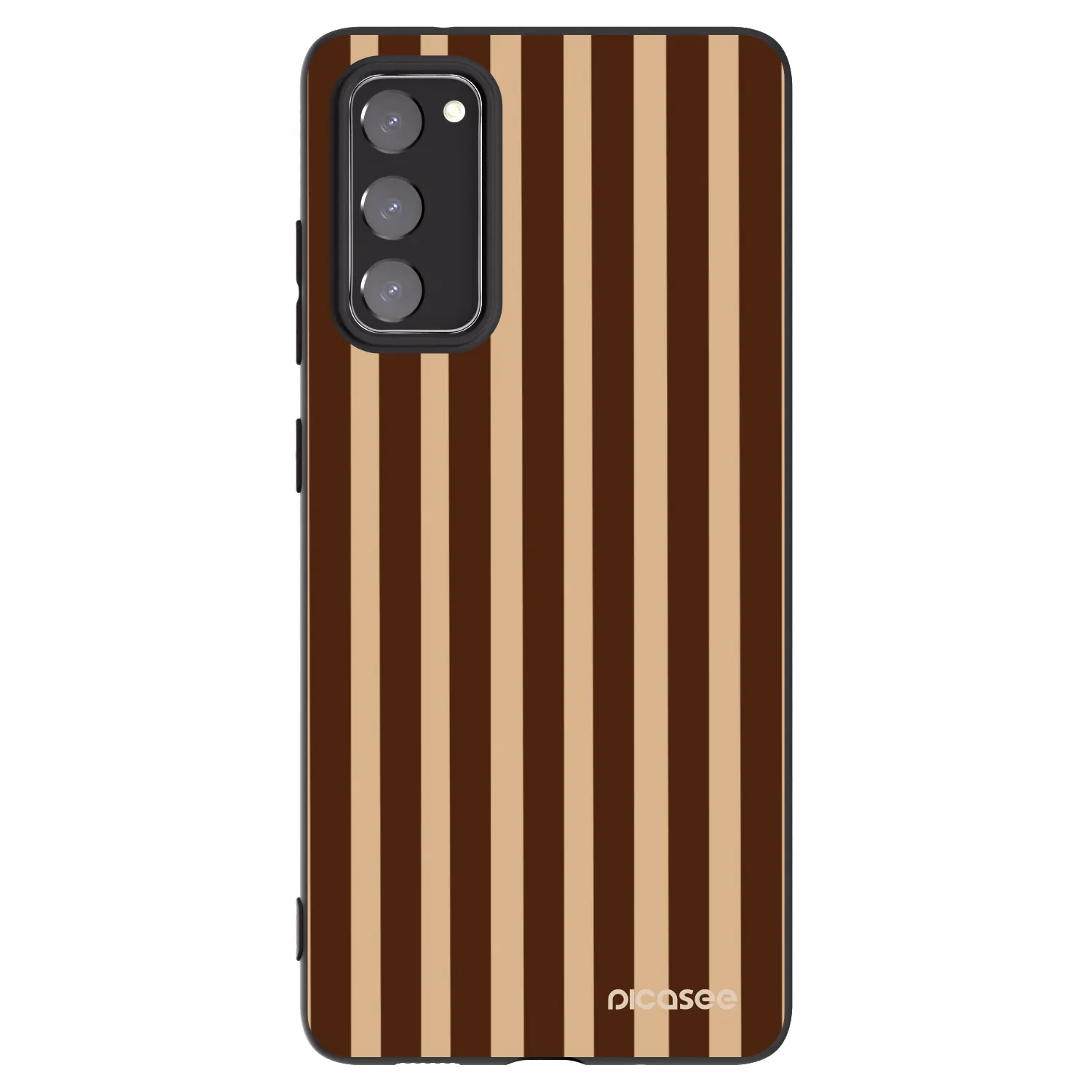 Picasee silikonový černý obal pro Samsung Galaxy S20 FE - Brown lines