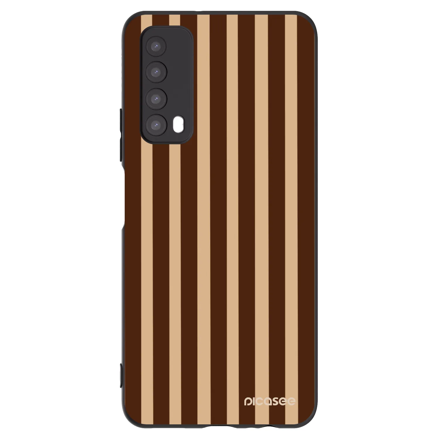 Picasee silikonový černý obal pro Huawei P Smart 2021 - Brown lines