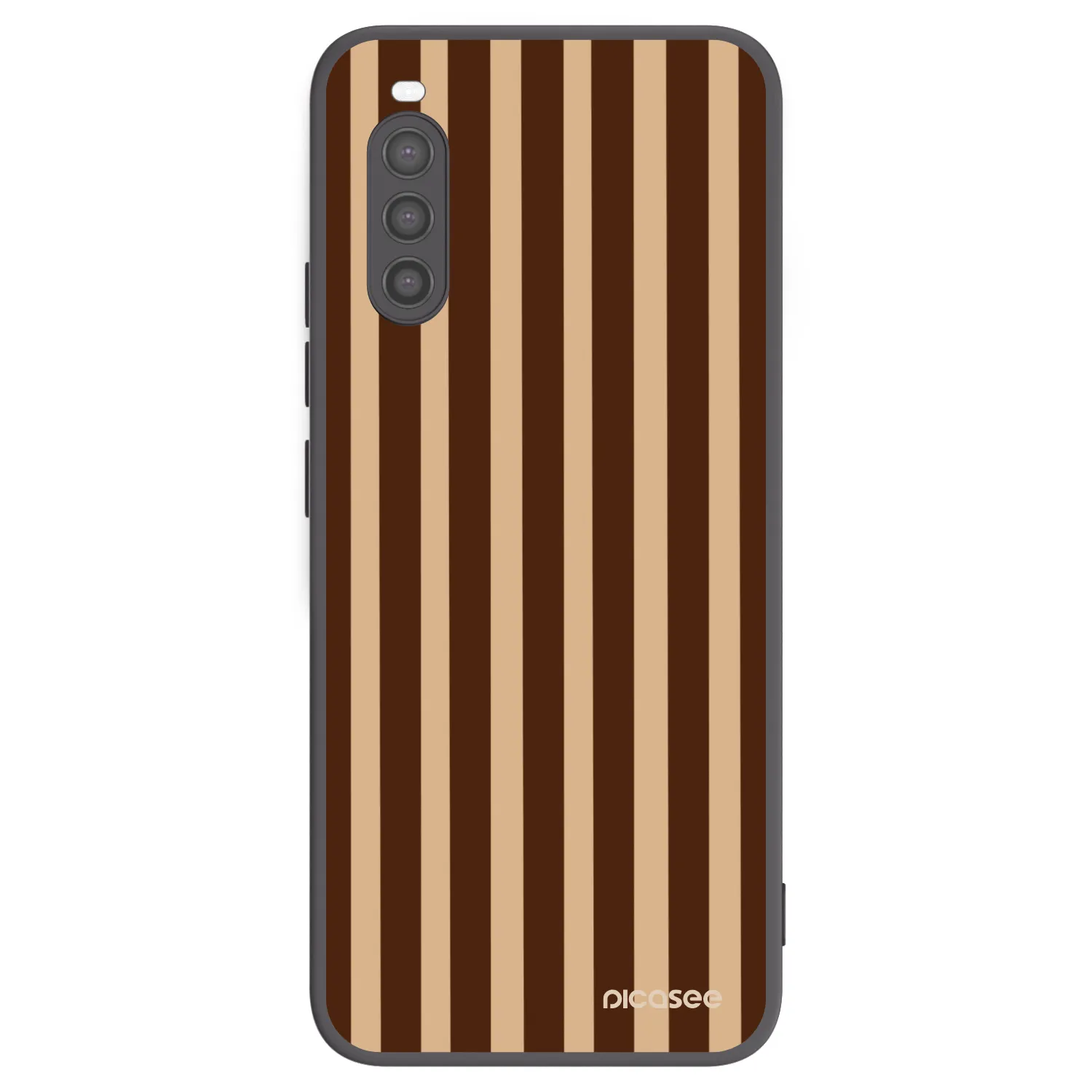 Picasee silikonový černý obal pro Sony Xperia 10 II - Brown lines