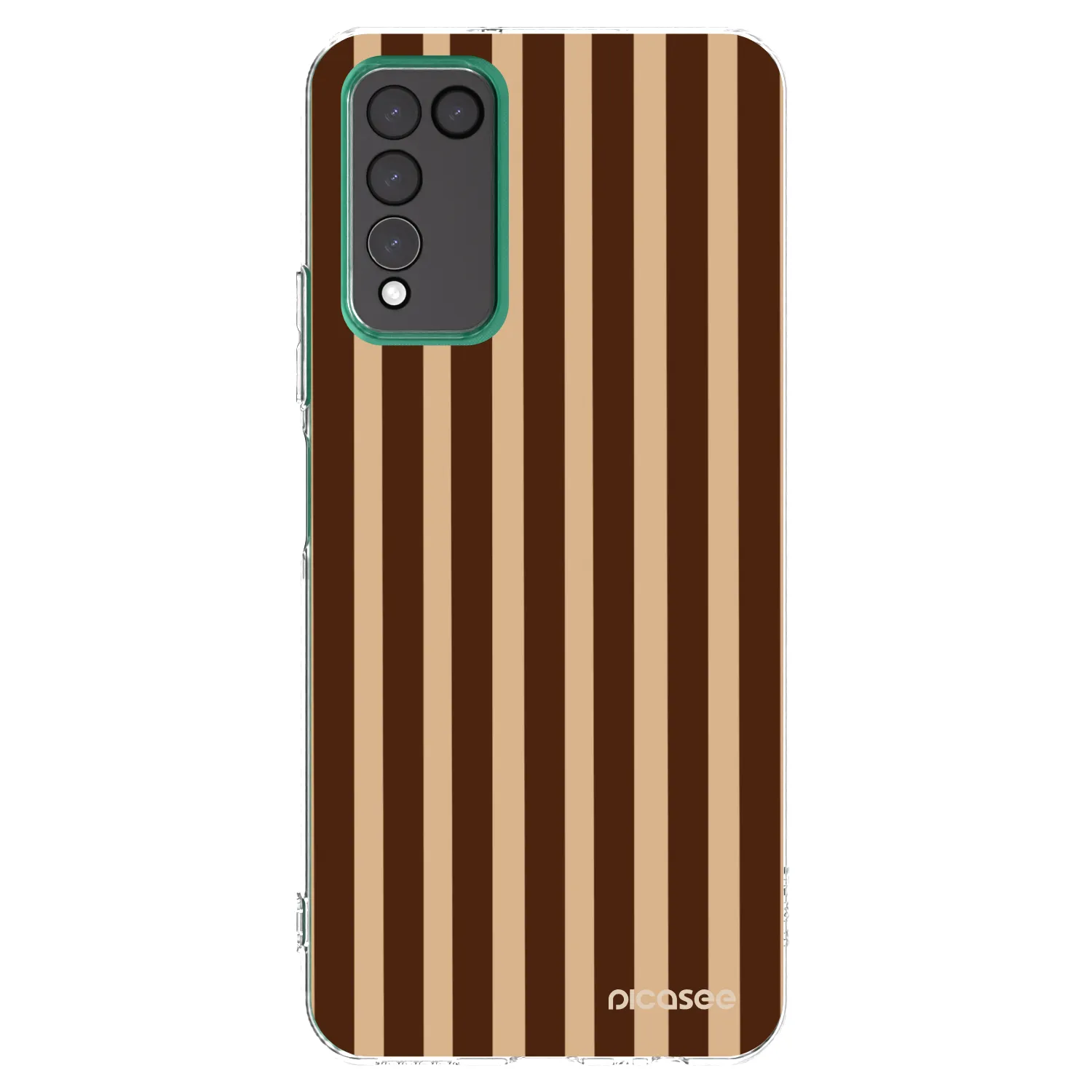 Picasee silikonový průhledný obal pro Honor 10X Lite - Brown lines