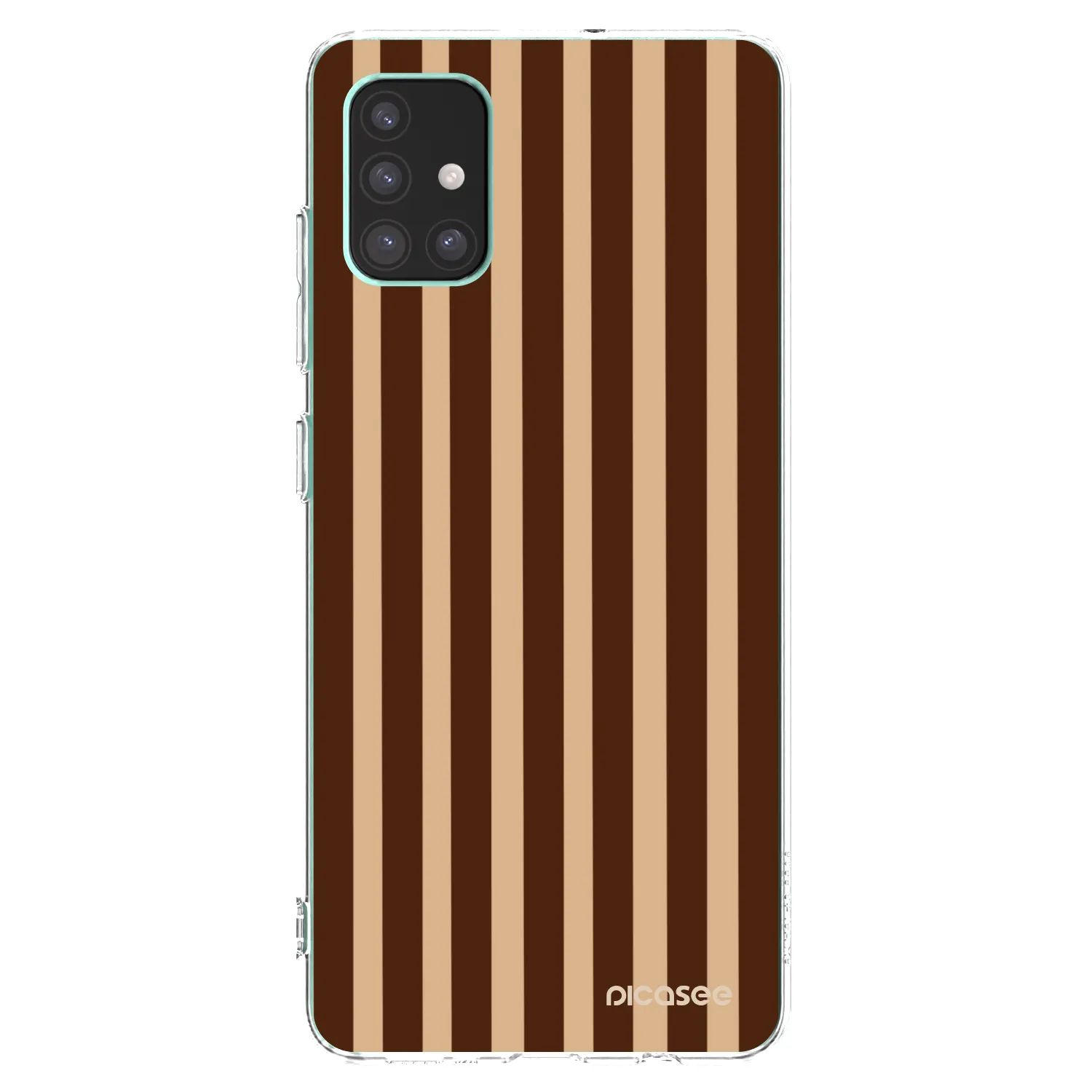 Picasee silikonový průhledný obal pro Samsung Galaxy M51 M515F - Brown lines