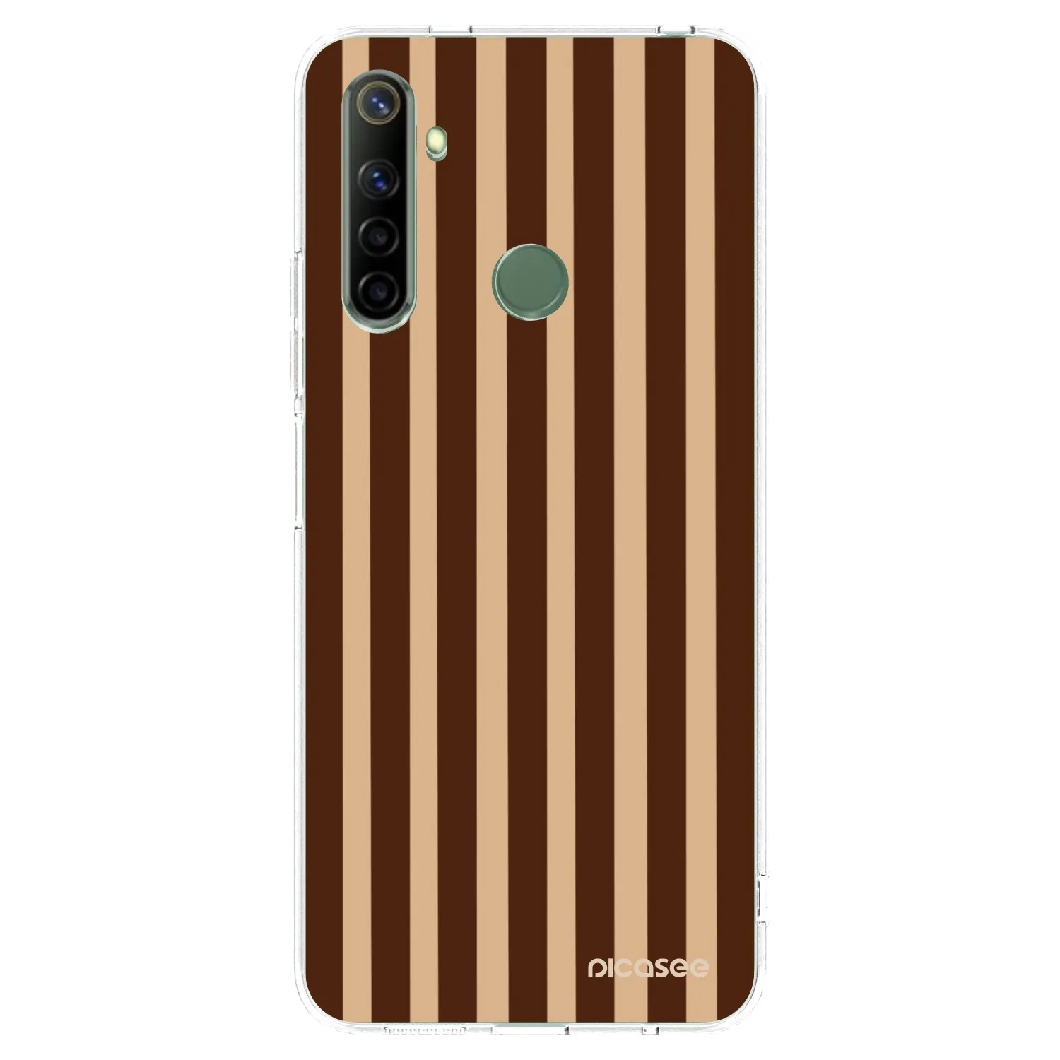 Picasee silikonový průhledný obal pro Realme 6i - Brown lines