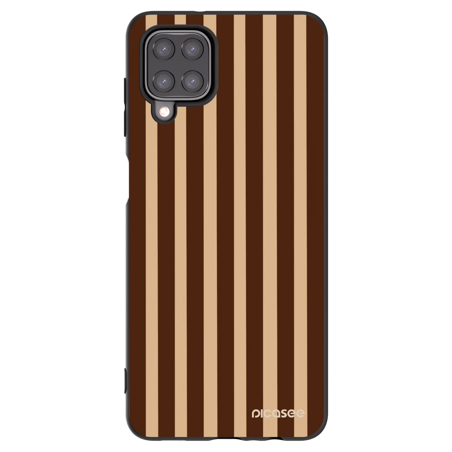 Picasee silikonový černý obal pro Samsung Galaxy A12 A125F - Brown lines