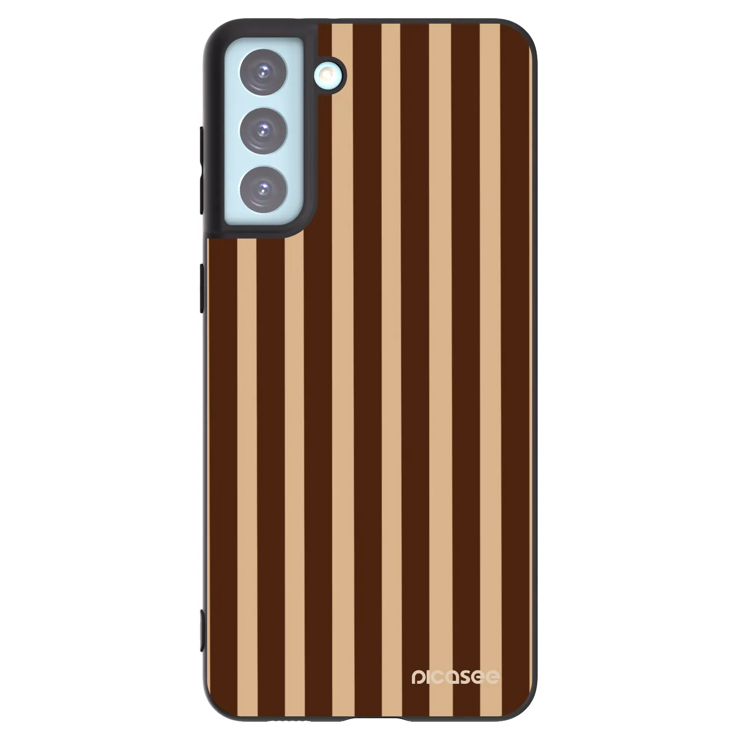 Picasee silikonový černý obal pro Samsung Galaxy S21+ 5G G996F - Brown lines